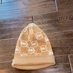 Michael Kors Tan Logo Beanie